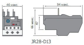 Тепловое реле CNC Electric JR28-D13